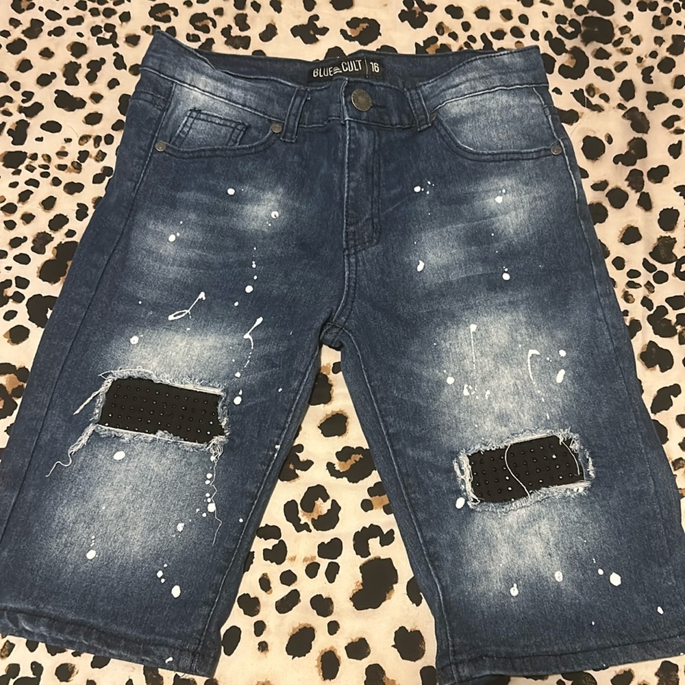 Boys size 16 jeans shorts